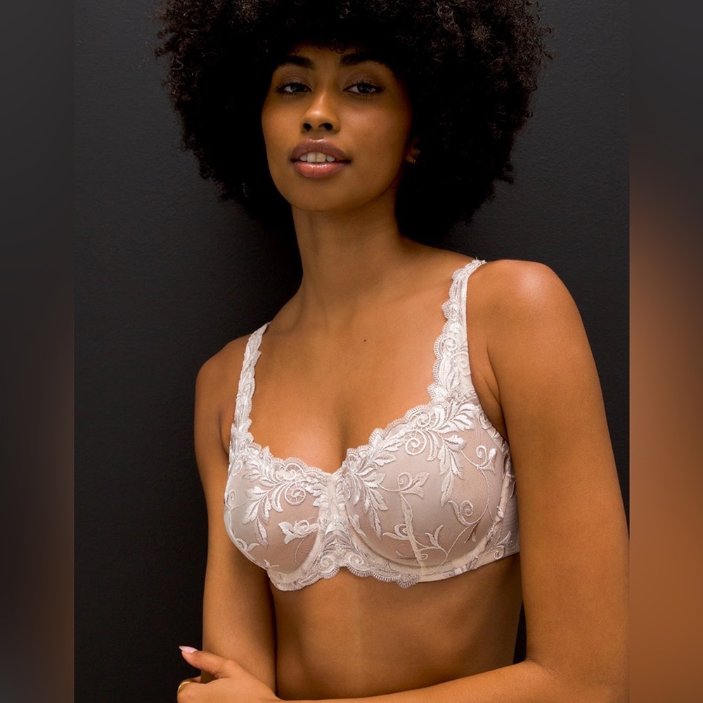 NWT SOMA Sensuous Lace Unlined Bra in Optic White